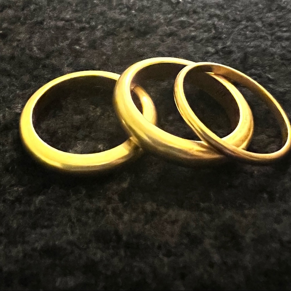 Madewell Gold Tone Stacking Rings